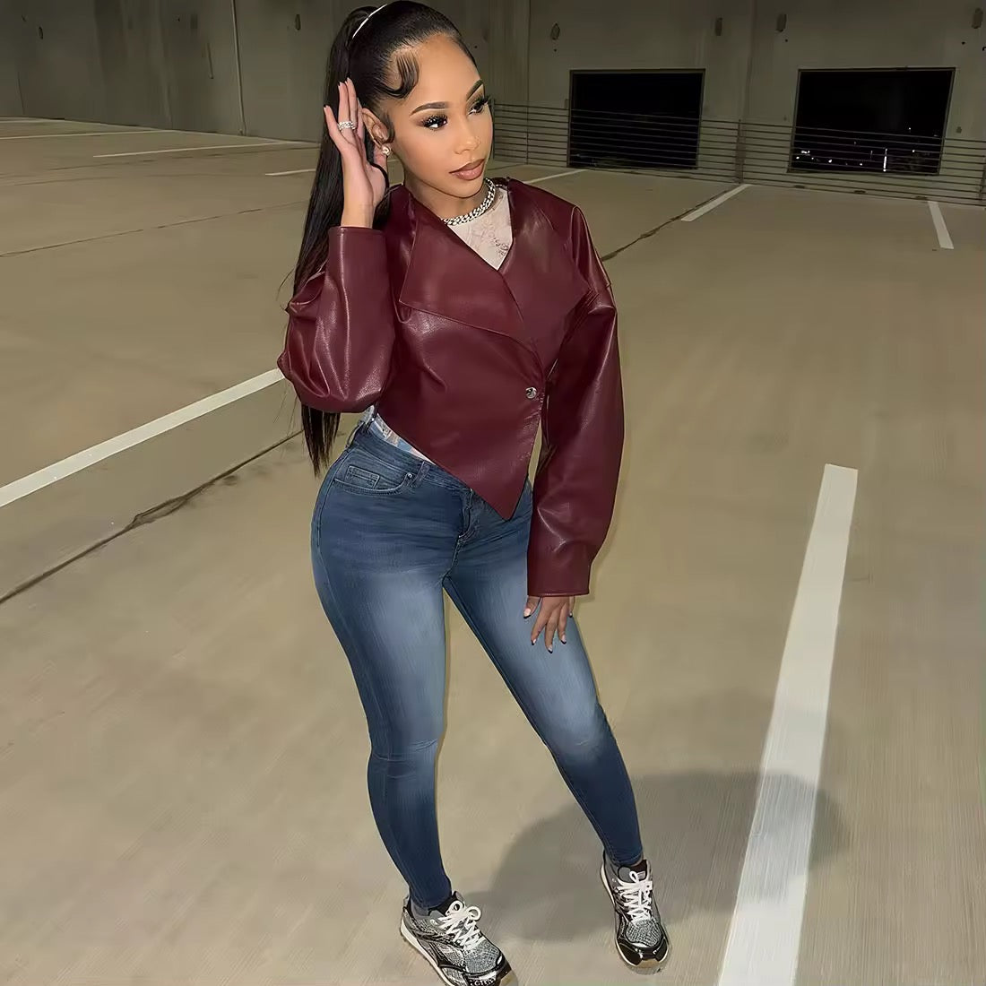 That Mode Irregular Crop Jacket