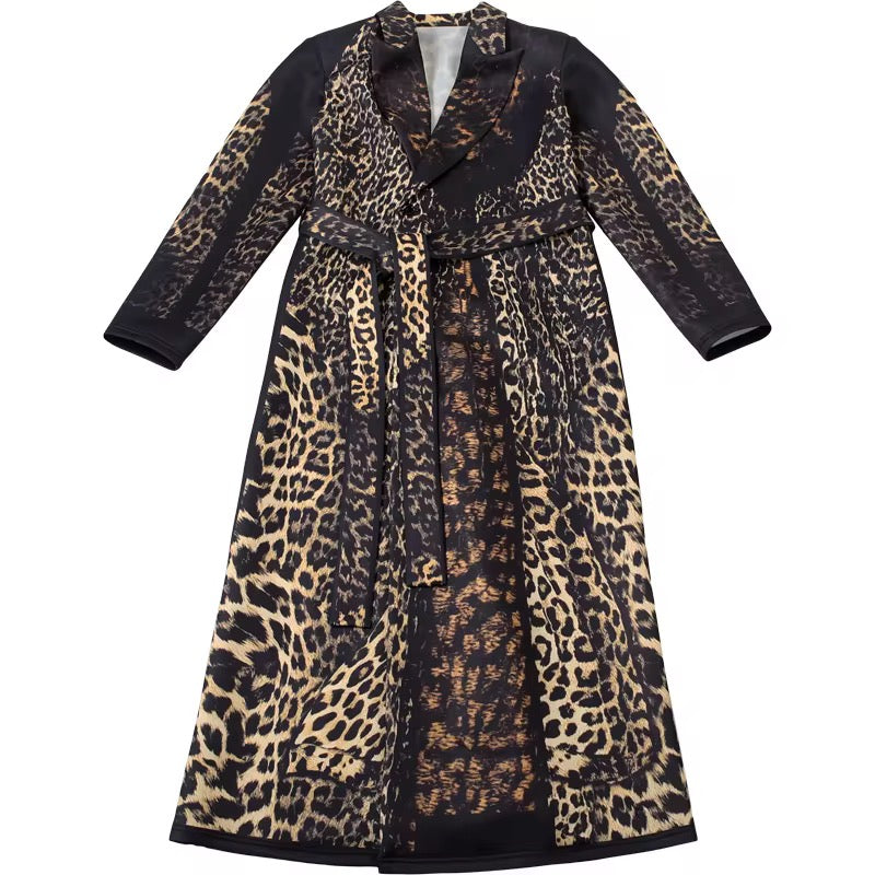 I Don’t Wanna Be Alone Leopard Trench Coat