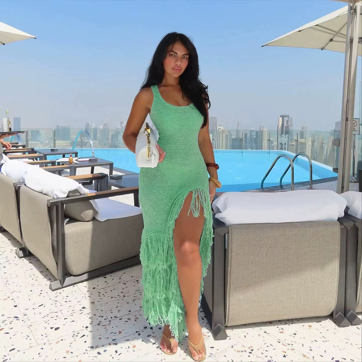 Luv Island Tassel Maxi Dress
