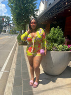 Island Bloom Flora Shorts Set