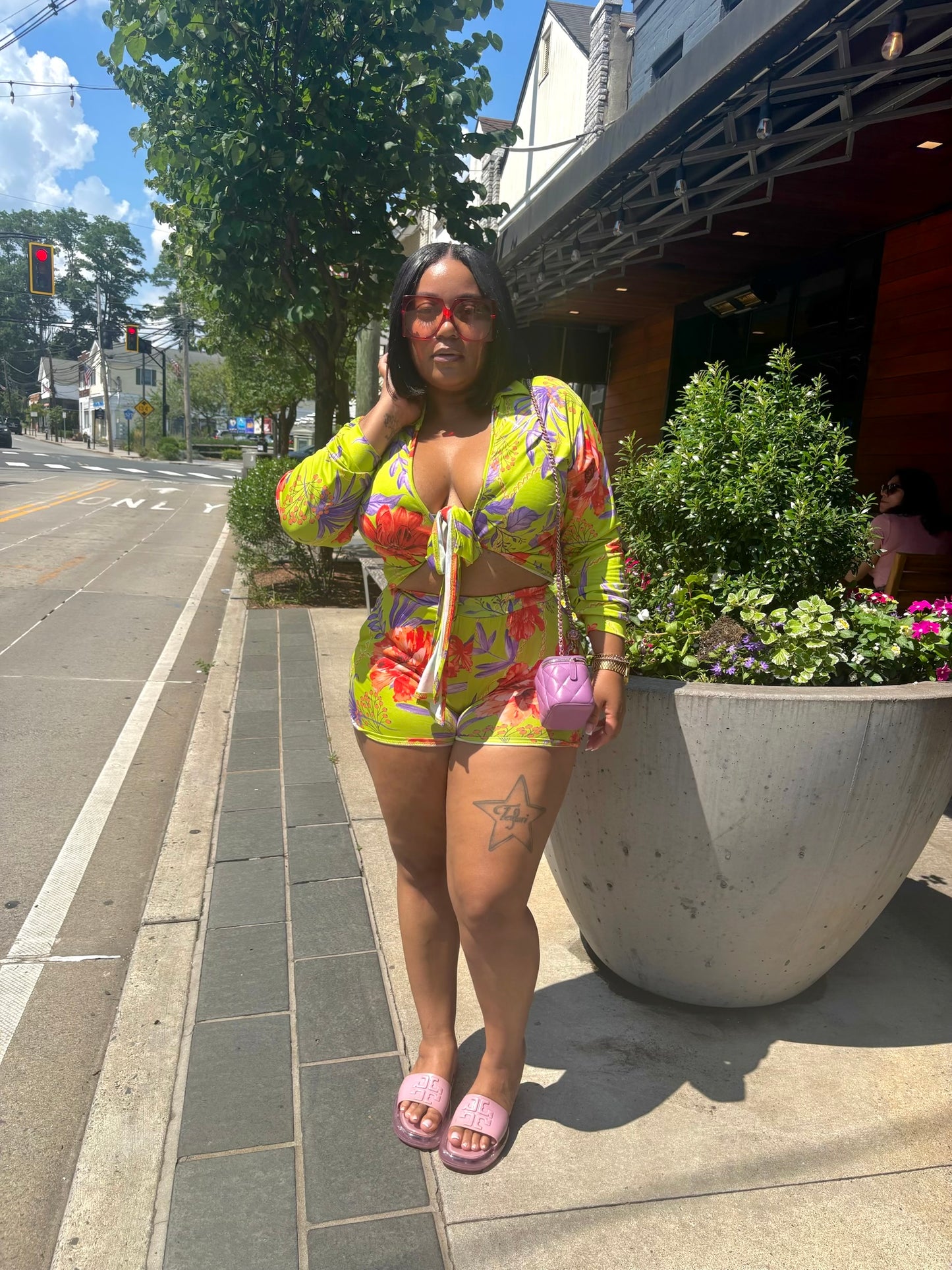 Island Bloom Flora Shorts Set