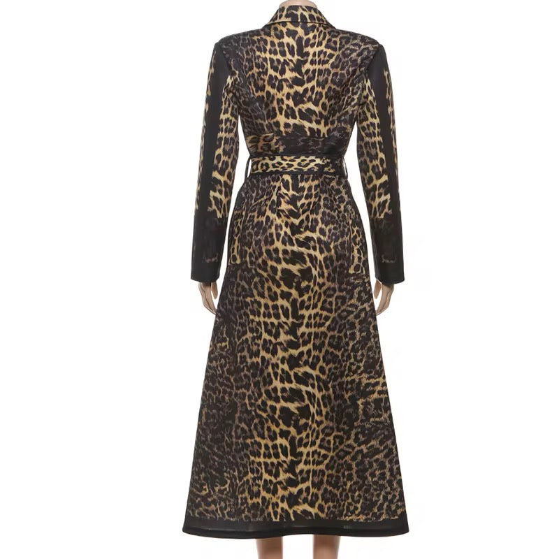I Don’t Wanna Be Alone Leopard Trench Coat