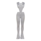 He Loves Us Both Plunge Bodysuit Set