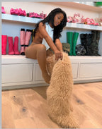 Chloe Doodle Furry Thigh High Boots