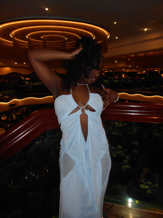 Can’t Be Alone Tonight Bling Maxi Dress