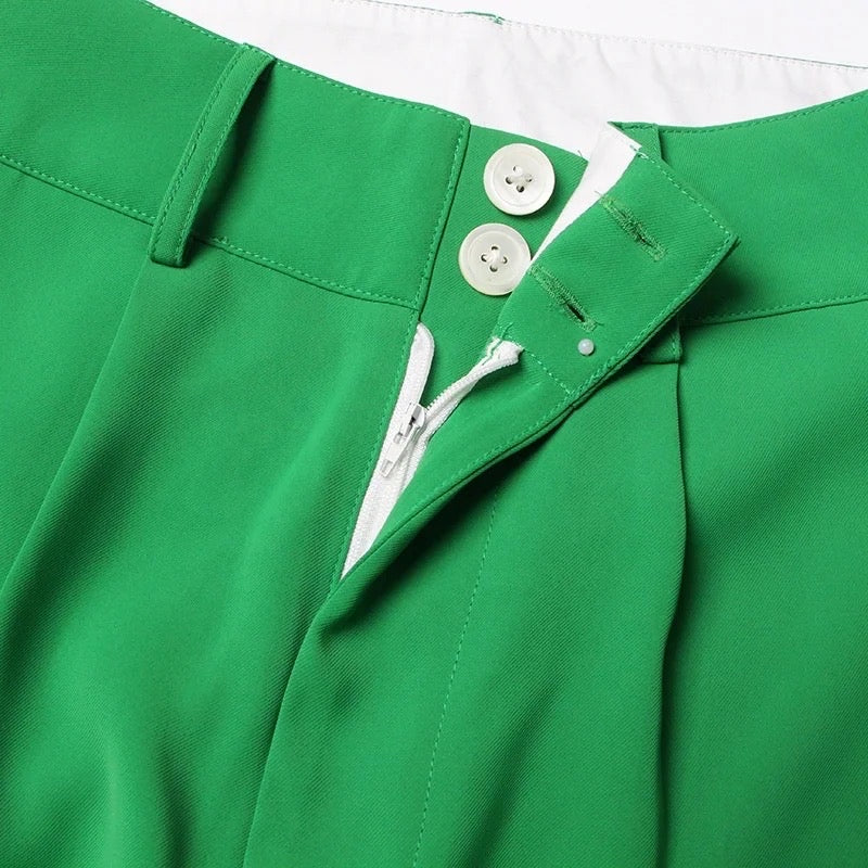 Seeing Green Cropped Blazer Set