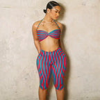 No Rules Tonight - Blue Pinstripe Pants Set