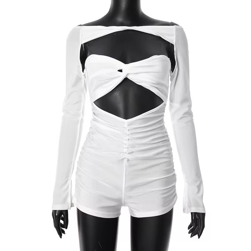 Can’t Do It Like Me Pleated Shorts Jumpsuit