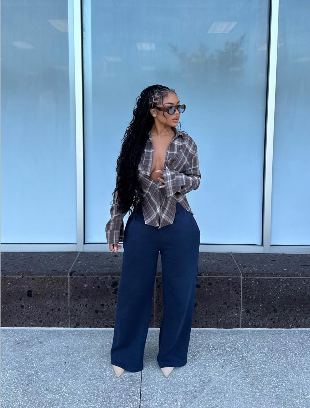 Espresso Me Asymmetrical Stripe Shirt