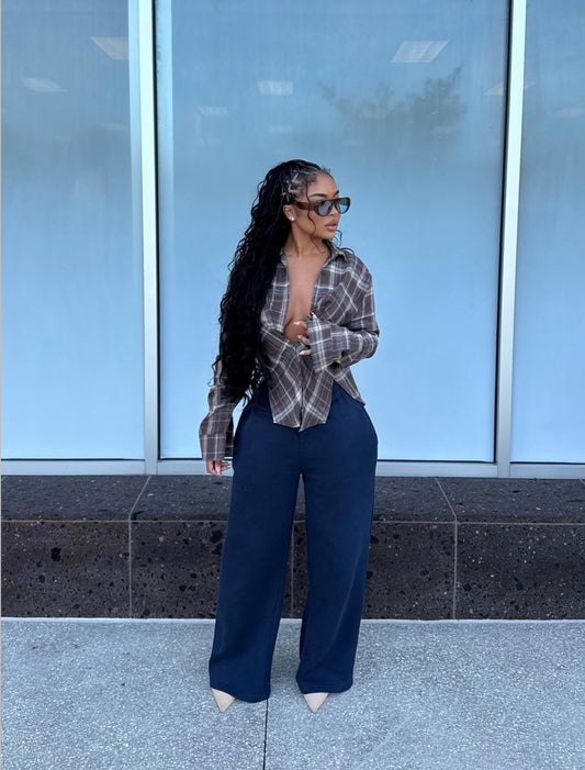 Espresso Me Asymmetrical Stripe Shirt