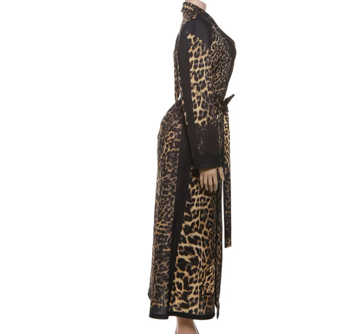 I Don’t Wanna Be Alone Leopard Trench Coat