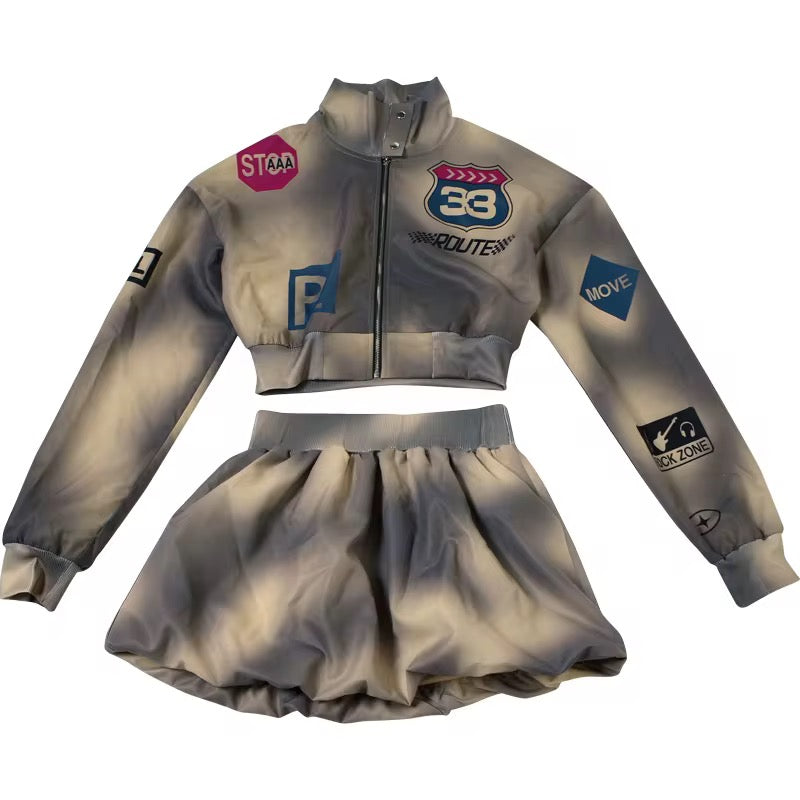 Fast Lane Bubble Skirt Set