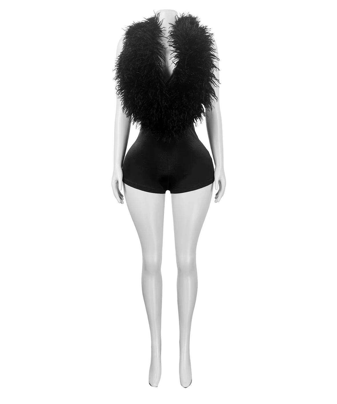 Soft Serve Feather Jumpsuit - Beige