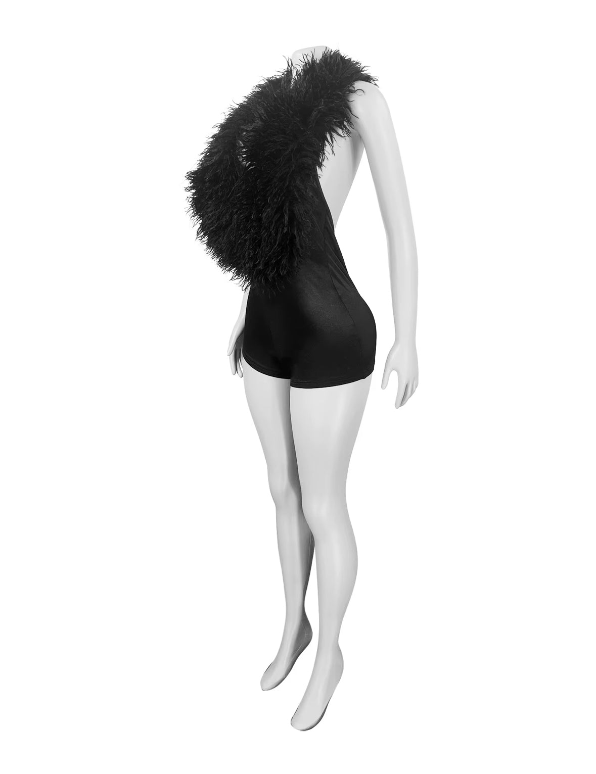 Soft Serve Feather Jumpsuit - Beige