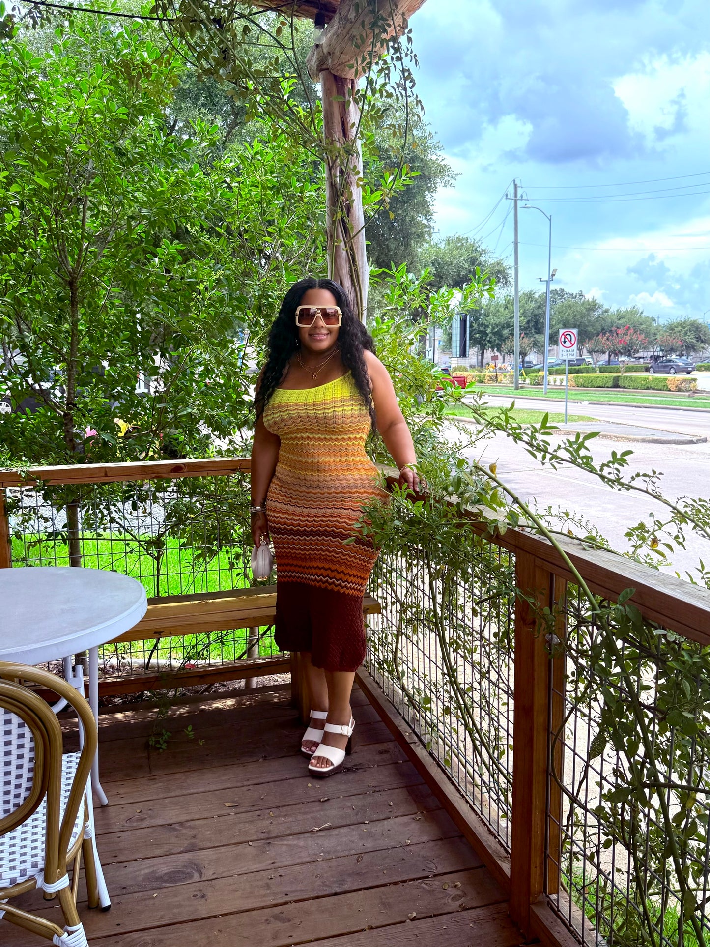 Island Glow Ombré Maxi Knit Dress