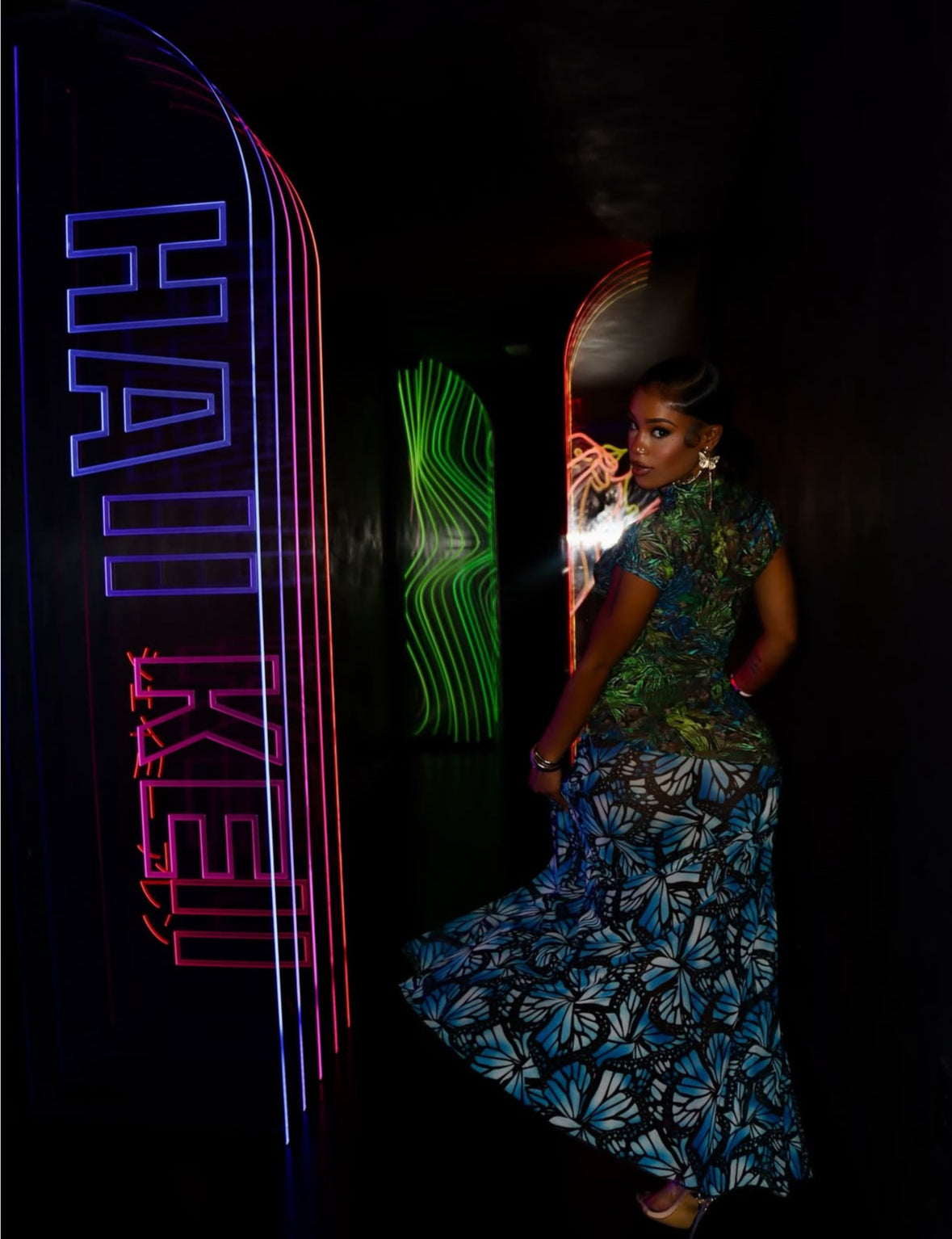 Butterfly Kisses Sheer Maxi Dress -Long/Short