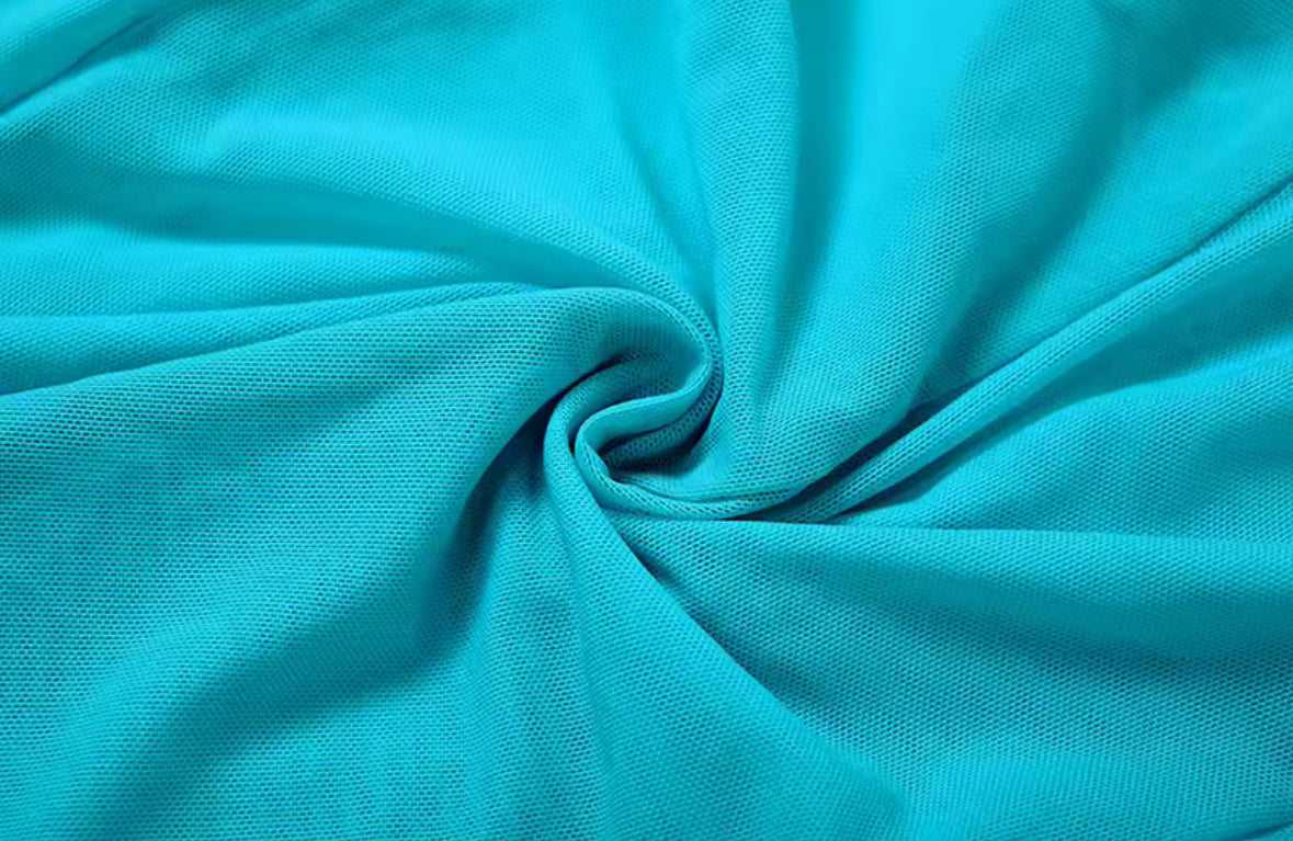 Turks Escape Draped Aqua Mini Dress