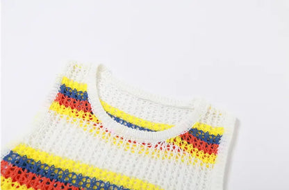 Resort Baddie Crochet Crop Shorts Set