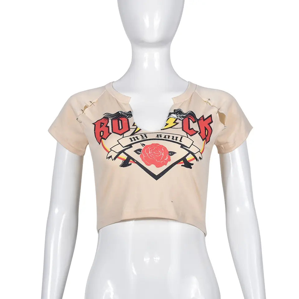 Rock My Soul Graphic Crop Top