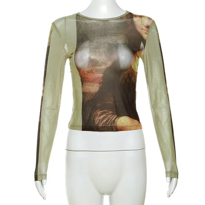 Mona Lisa Vintage Print Shirt