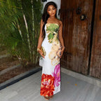 Tropics Fine Floral Tube Dress