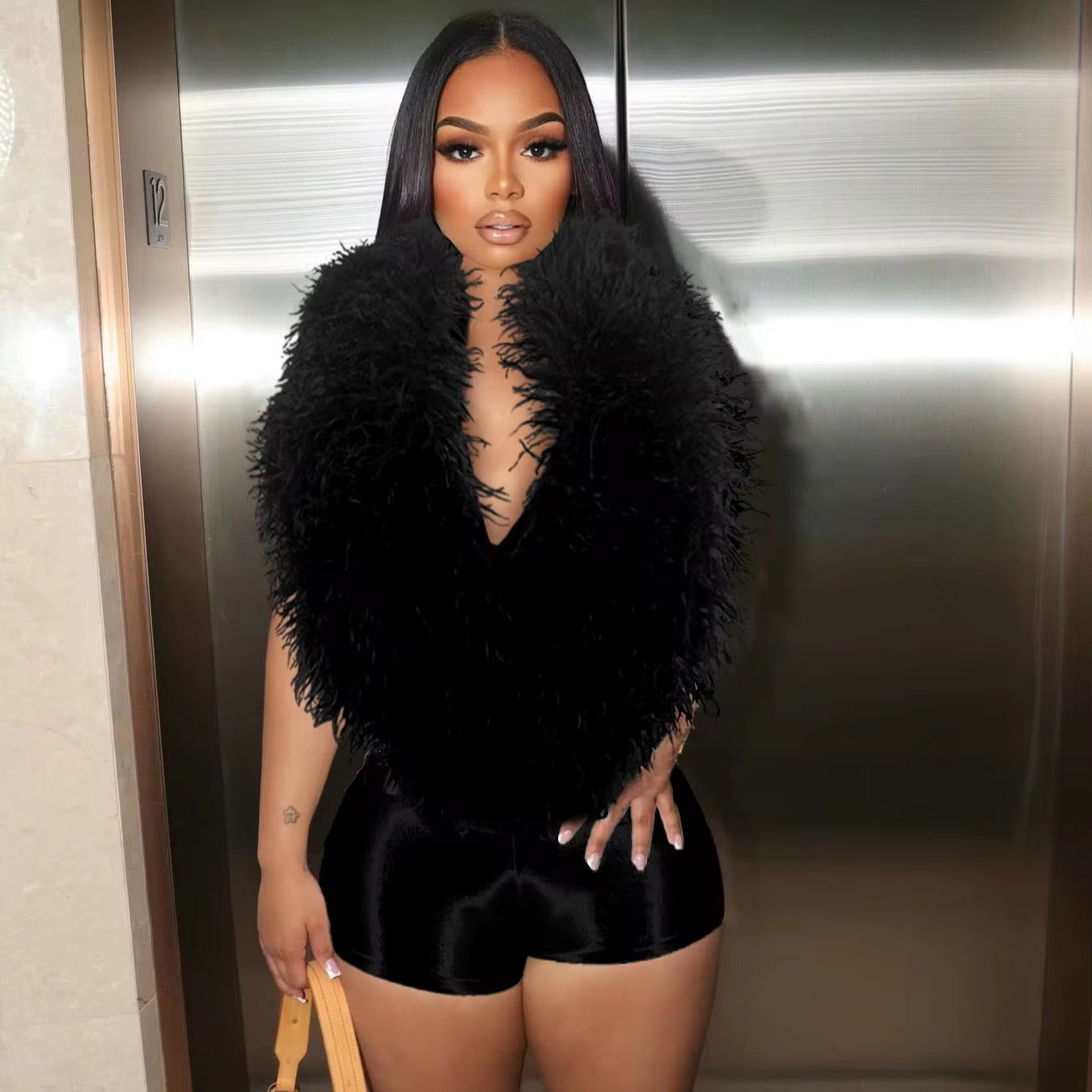 Soft Serve Feather Jumpsuit