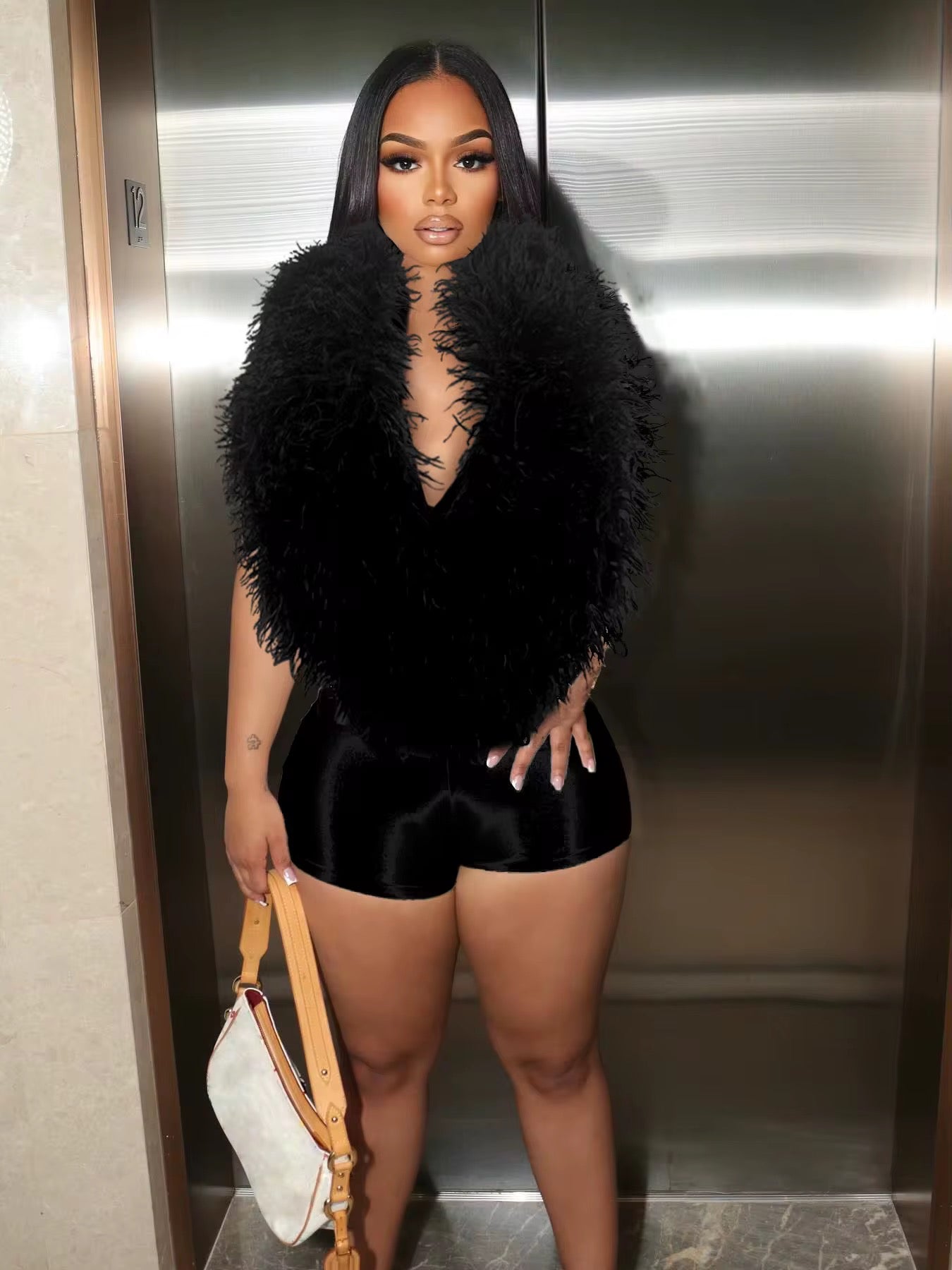 Soft Serve Feather Jumpsuit