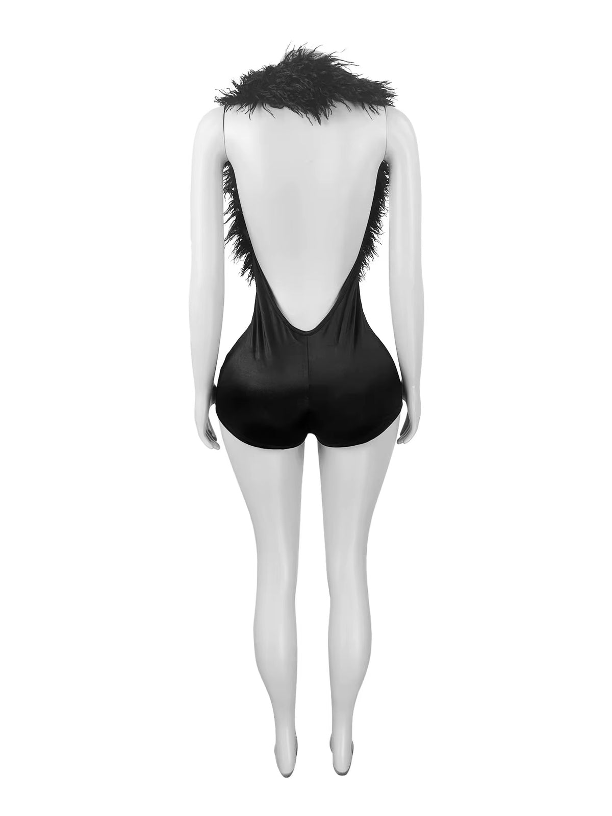 Soft Serve Feather Jumpsuit - Beige