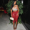 Red Moon High Waist Pants