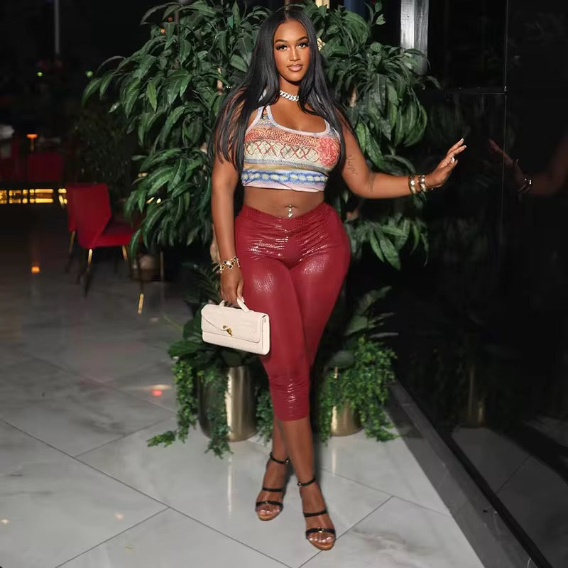 Red Moon High Waist Pants