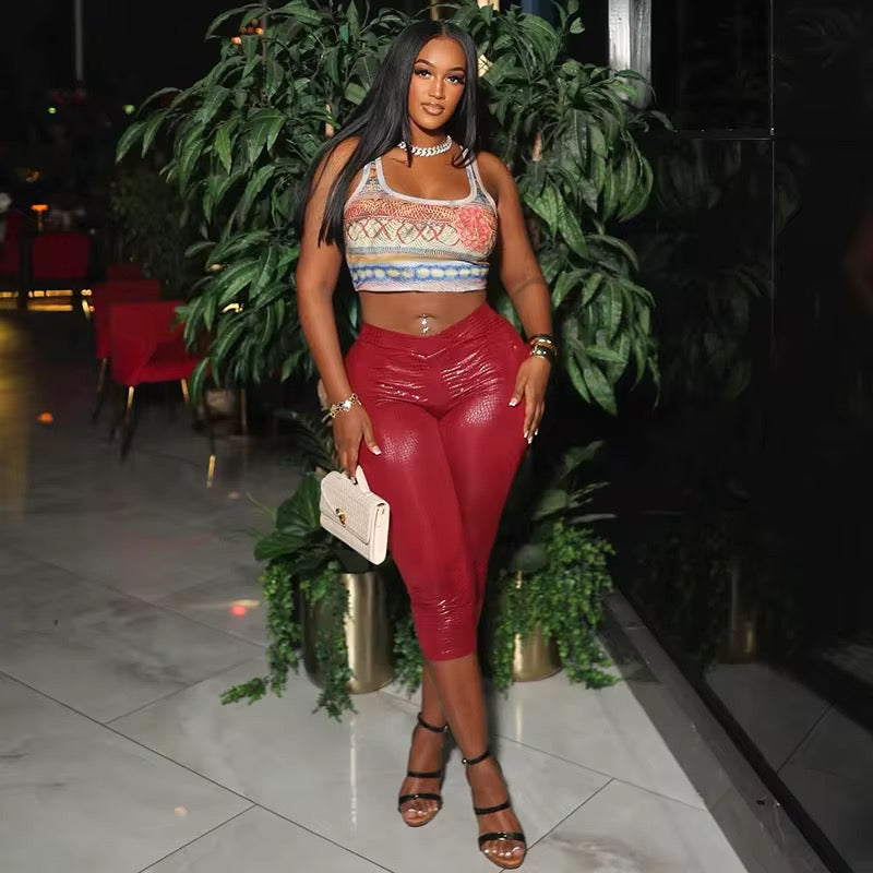 Red Moon High Waist Pants