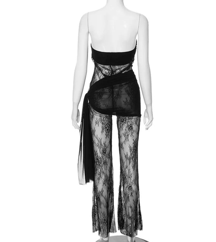 Fine As Can Be Lace Jumpsuit