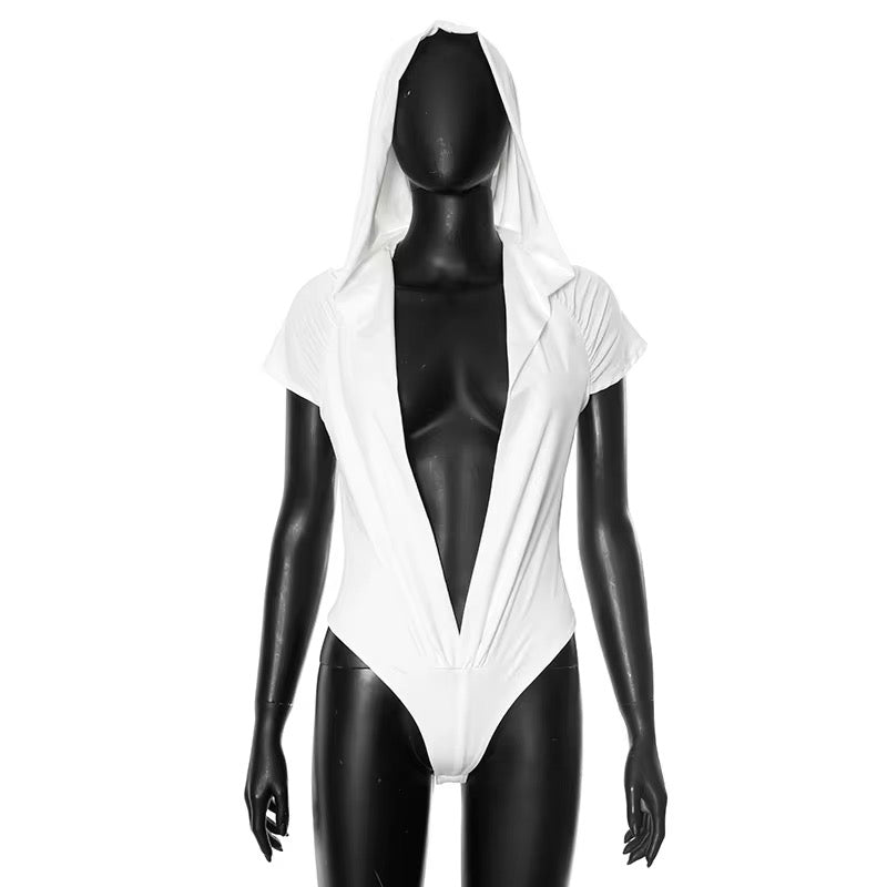 Cut Em Off Hooded Bodysuit