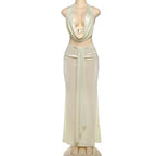 Draped In Desire Maxi Skirt Set - Ivory