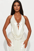Draped In Desire Maxi Skirt Set - Ivory