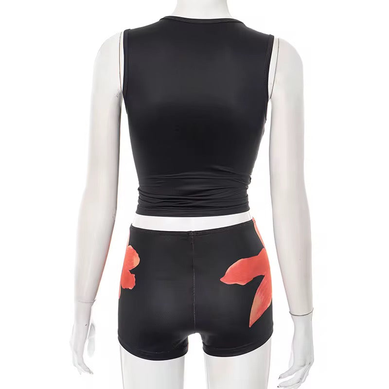Hibiscus Nights Shorts Set