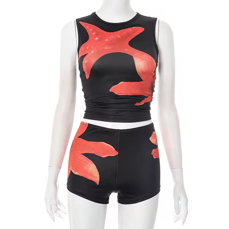 Hibiscus Nights Shorts Set