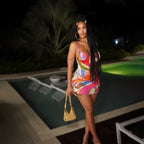 Puccii Print Princess Strap Midi Dress