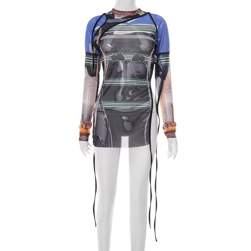 No Strings Attached Mesh Cover Up Top
