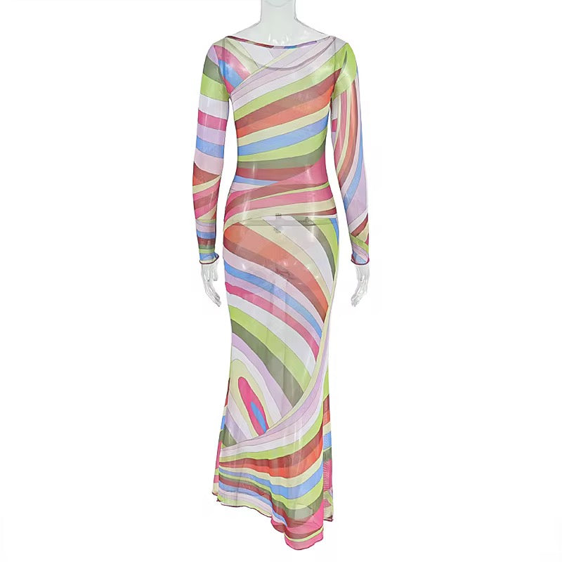 Puccii in Tulum Mesh Cover Up Dress