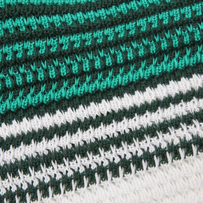 Casa Breeze Oversized Green Stripe Knit Top