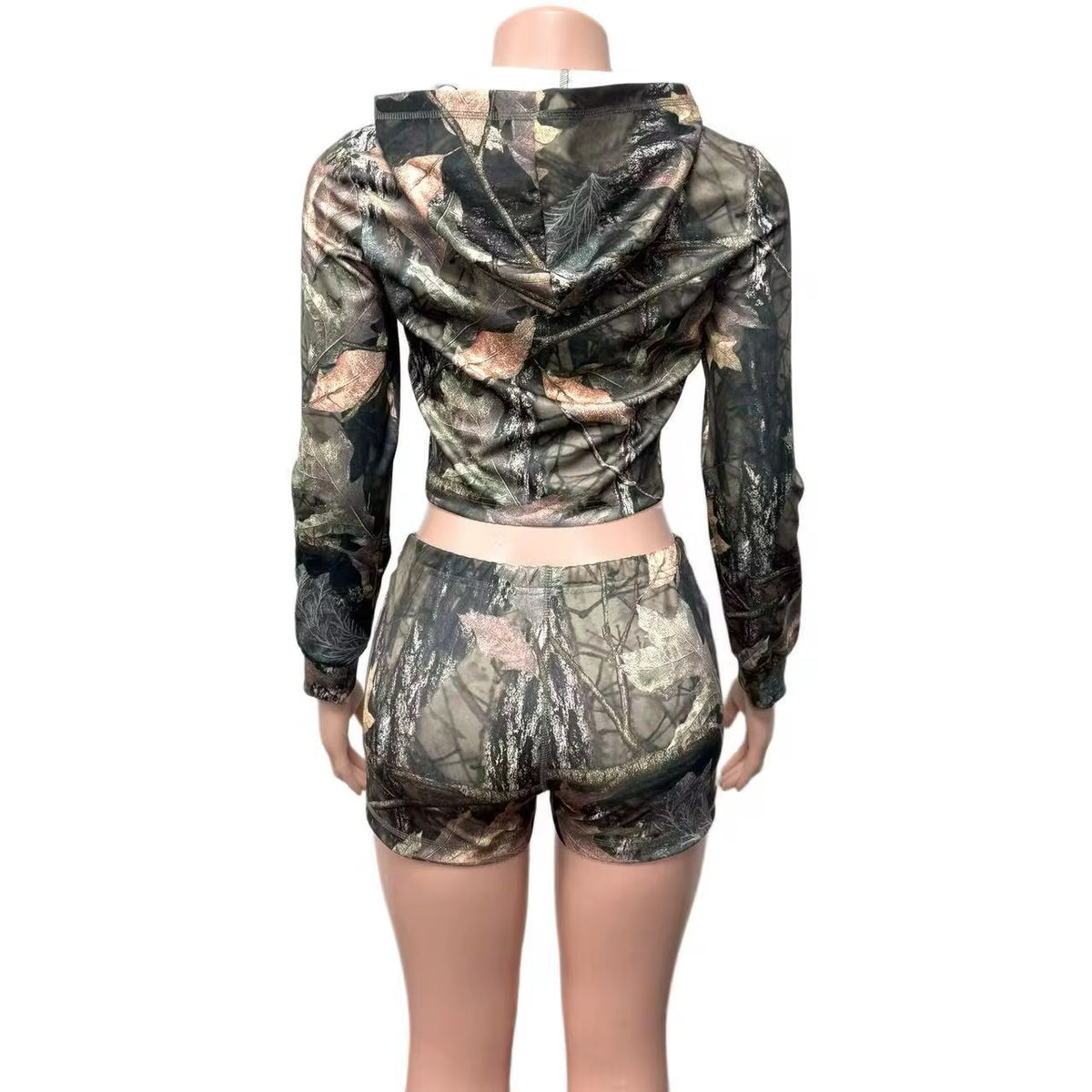 Ready For It Camo Jogger Shorts Set