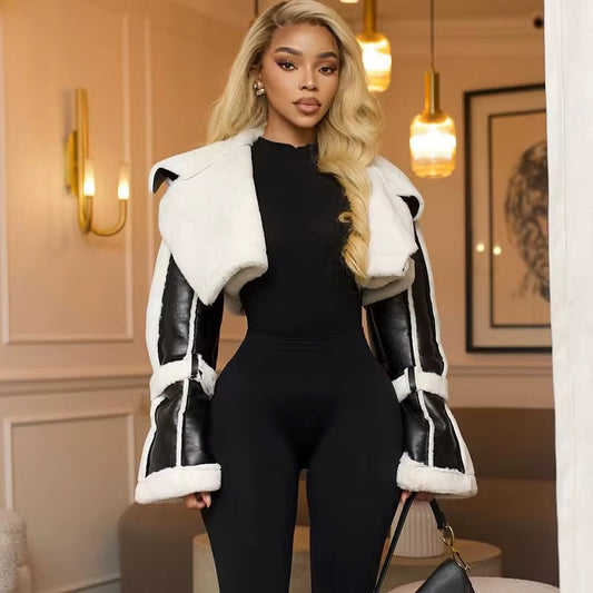 Gianni Fitted Faux Shearling Jacket