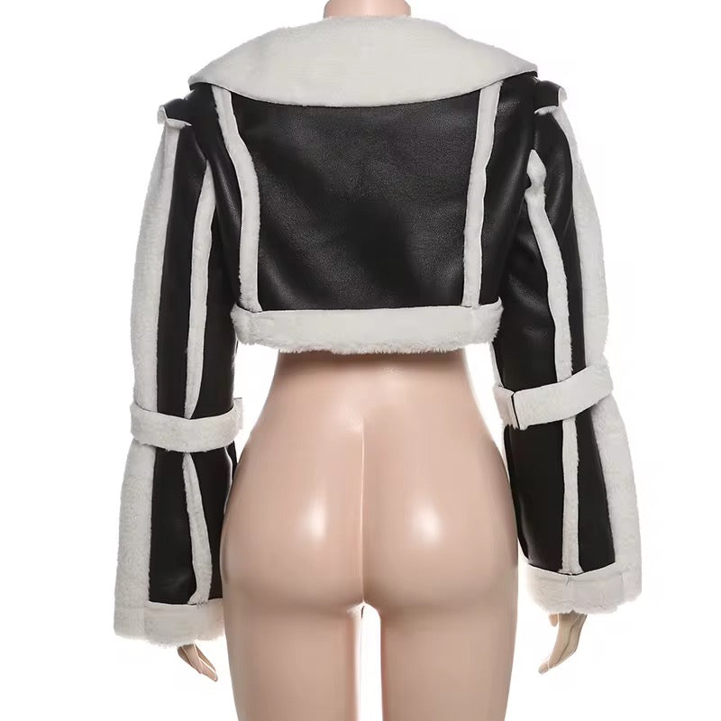 Gianni Fitted Faux Shearling Jacket