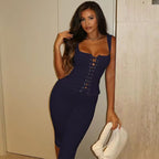 What You Need Tie Up Midi Pants Set