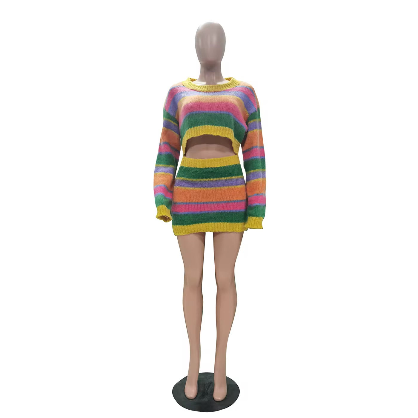 Eye Candy Knitted Skirt Set