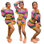 Eye Candy Knitted Skirt Set