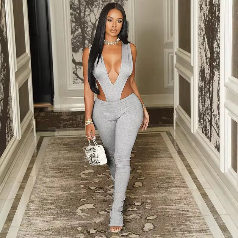 He Loves Us Both Plunge Bodysuit Set