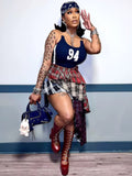 Pay Attention Plaid Patchwork Skirt