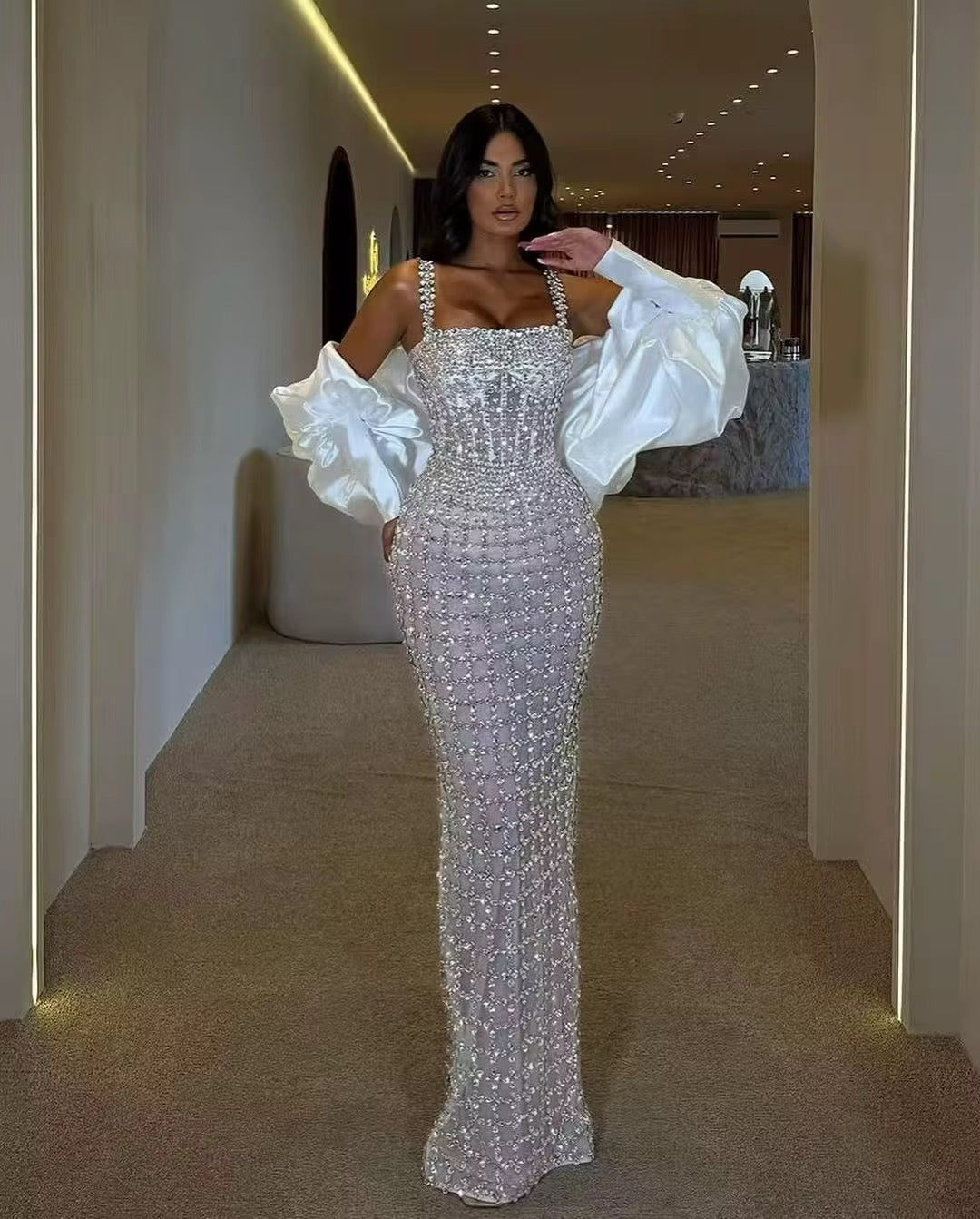 Rendezvous - Rhinestone Gown Dress